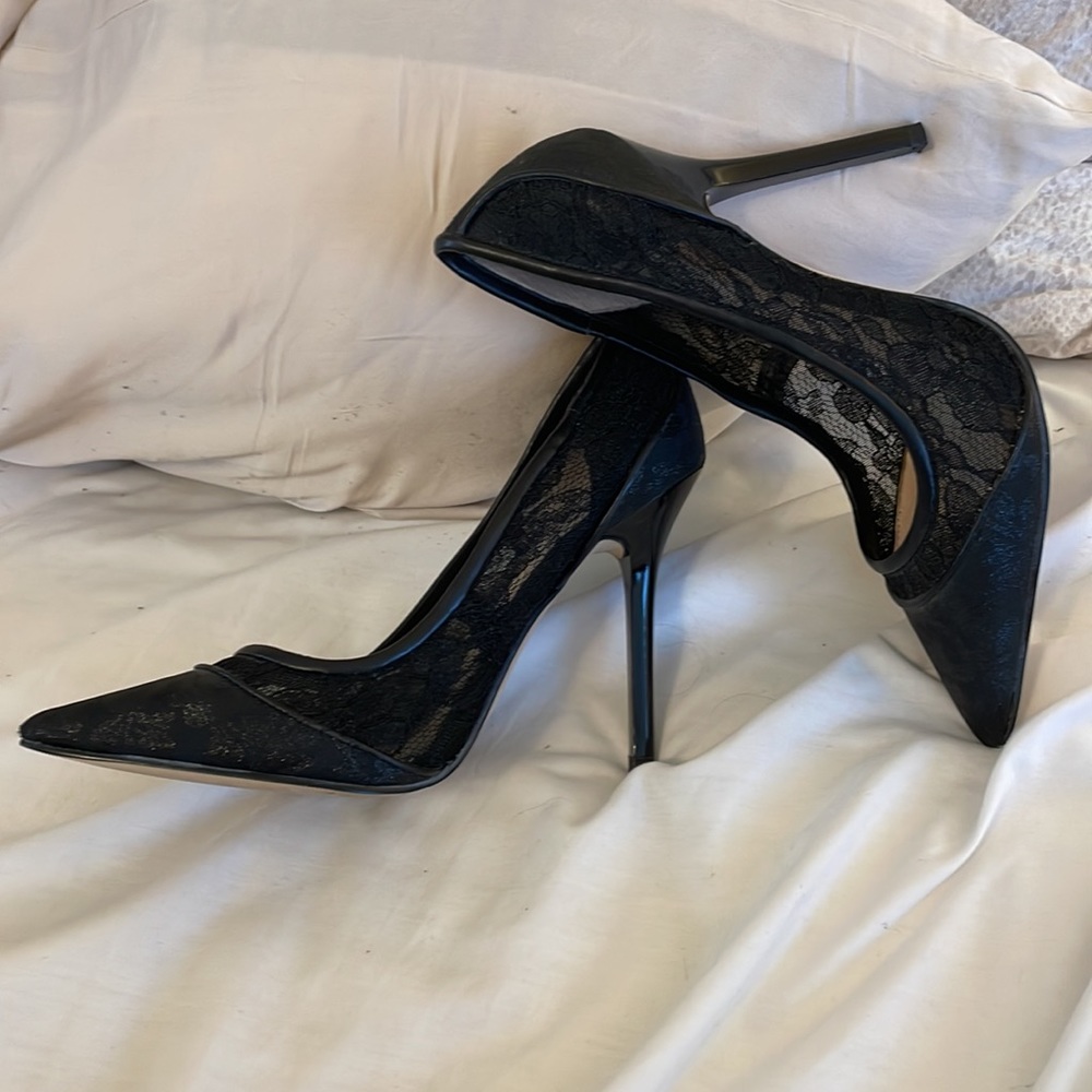 Guess Black Lace Stilletos